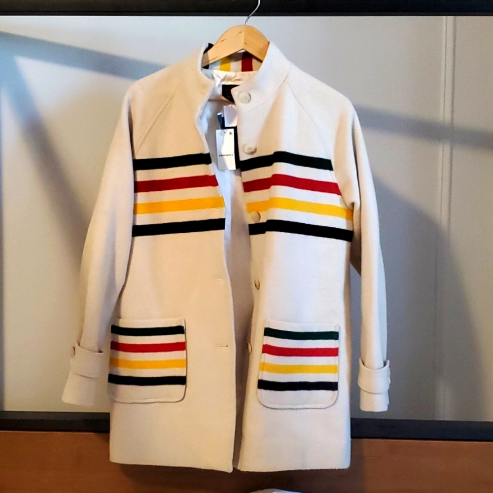 Pendleton Glacier Stripe Parka/Wool Coat